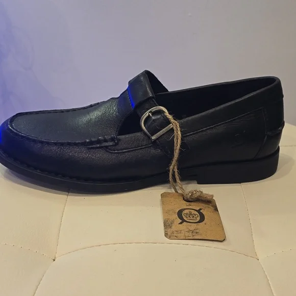 BORN Miki Black LEATHER LOAFER Buckle NEW Mary Jane Flat Shoes 8 10 - Picture 5 of 5